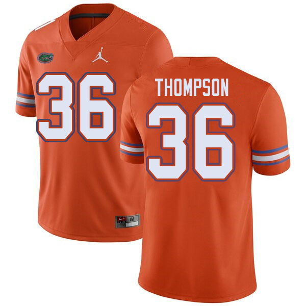 Jordan Brand Men #36 Trey Thompson Florida Gators College Football Jerseys Sale-Orange